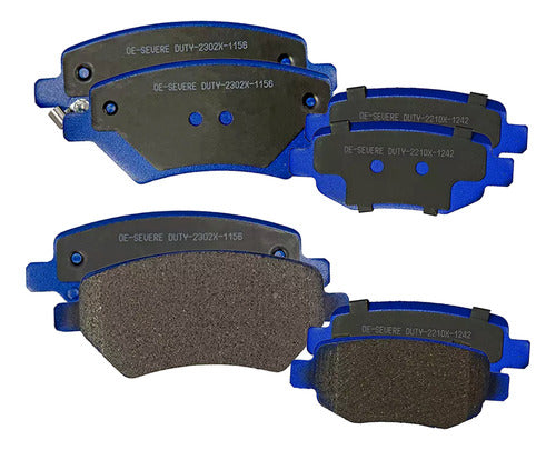 Kit Pastillas Delanteras + Traseras Freno Gtx Chery Destiny 2009 2014