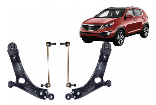 Par Bandeja Suspensión Kia Sportage 2.0 2010 2014 + Bieletas