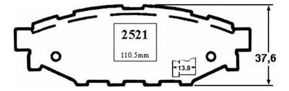 Pastilla Freno Trasero Subaru Legacy 2.5 2014 2015