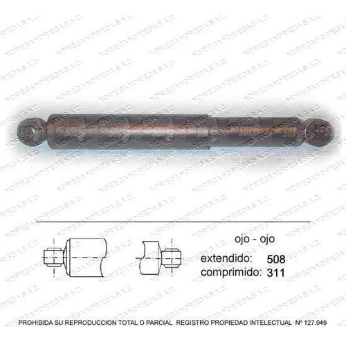 Par Amortiguador R/L Trasero Terrano D22 2.4 2001