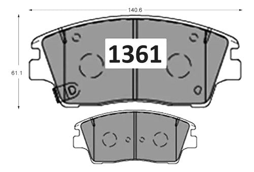 Kit Pastillas Delanteras + Traseras Freno Hyundai Tucson 2016 2020