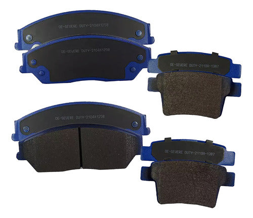 Kit Pastillas Delanteras + Traseras Freno Gtx Geely Ex7 2013 2016