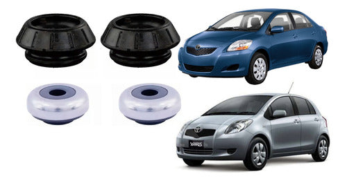 Amortiguador Delantero + Cazoleta Toyota Yaris 2006 2013 Par