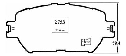 Pastilla Freno Delantero Toyota Camry 2.4 2002 2006