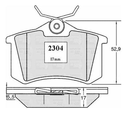 Pastilla Freno Trasero Audi A3 1.8 1996 2006