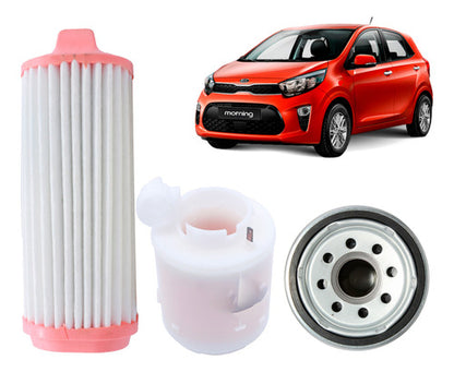 Kit Filtros Kia Morning 1.2 2017 2022 Aire Aceite Bencina