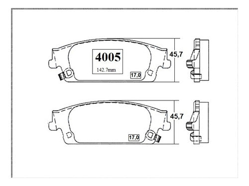 Pastilla Freno Trasero Chevrolet Suburban 5.3 2015 2020