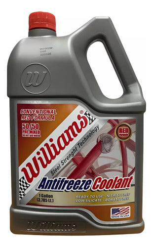 Anticongelante Refrigerante Williams 50/50 Rojo 1 Galón