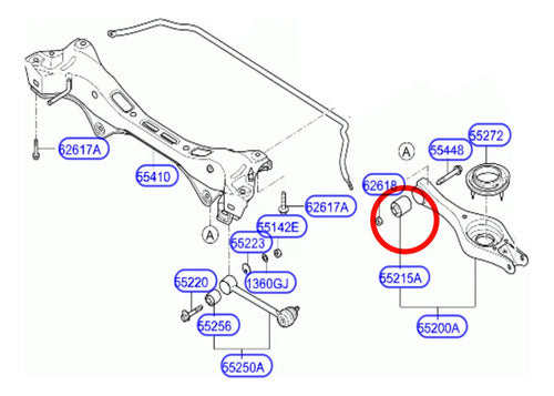 Buje Bandeja Int Trasero Superior Hyundai Elantra 1.6 2007 2011