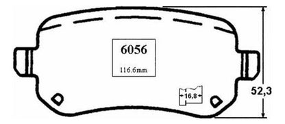 Pastilla Freno Trasero Dodge Caravan 3.8 2008 2010