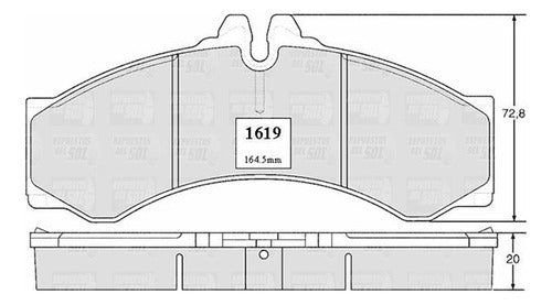 Pastilla Freno Delantero Mercedes Sprinter 308 1998 2008