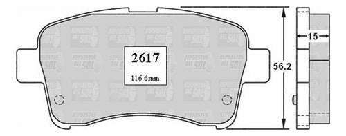 Pastilla Freno Delantero Suzuki Aerio 1.6 2003 2004