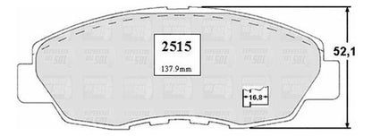 Pastilla Freno Delantero Honda Civic Crx 1996 1998