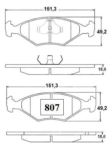 Pastilla Freno Delantero Fiat Palio 1.4 1996 2002