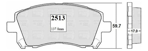 Pastilla Freno Delantero Subaru Forester 2.0 1998 2002
