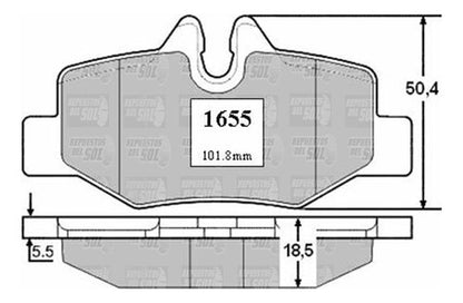 Pastilla Freno Trasero Mercedes Vito 113 2011