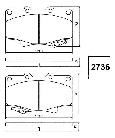 Pastilla Freno Delantero Toyota Hilux 2.5 2005 2009