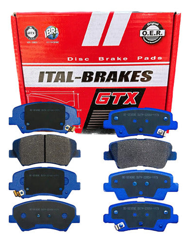 Kit Pastillas Delanteras + Traseras Freno Hyundai Veloster 2012 2017
