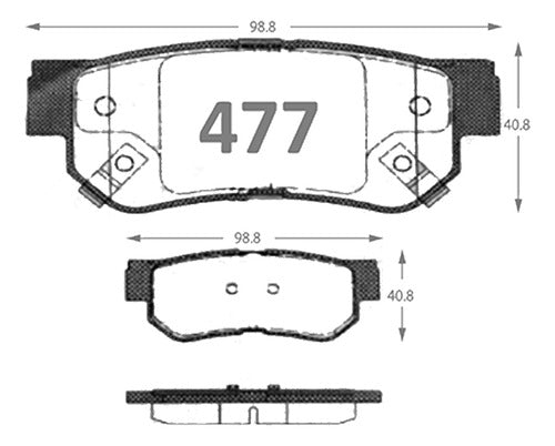 Kit Pastillas Delanteras + Traseras Freno Hyundai Santa Fe 2000 2006