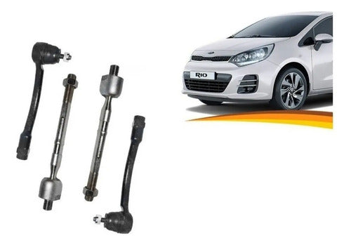 Brazo Axial Kia Rio 2012 2018 + Terminales Kit X 4