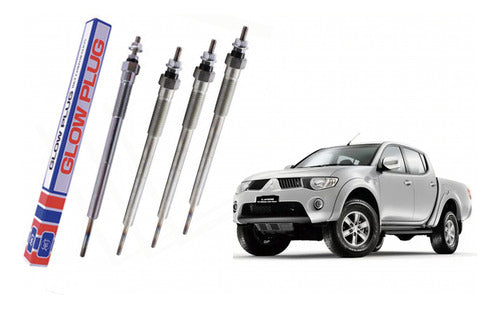 Set 10 Bujias Incandescente Mitsubishi L200 2.5 2007 2015
