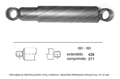 Par Amortiguador R/L Trasero Daihatsu Furgon 850 S70 1984
