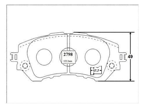 Pastilla Freno Delantero Toyota Yaris 1.5 2014 2017