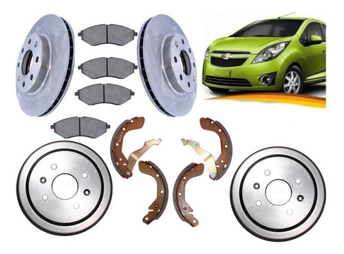 Kit Freno Chevrolet Spark Gt 2010-2015 Delantero Y Trasero