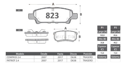 Discos Freno Con Pastilla Jeep Patriot 2006 2017