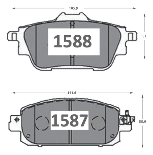 Pastilla Freno Gtx Nissan Sentra 2019 2024 Kit