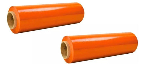 Film Naranja Embalaje Rollo 300 Mts Strech 2 Unidades