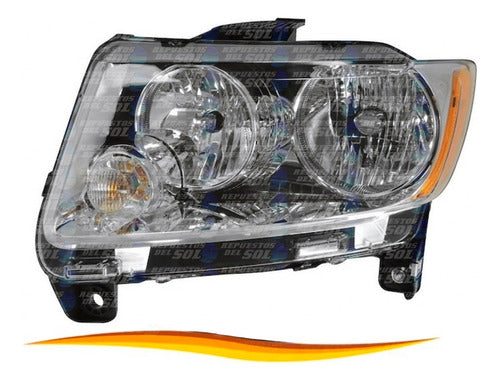 Optico Izquierdo Jeep Compass 2011 2013 Reflector Ambar