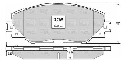 Pastilla Freno Delantero Toyota Rav4 Advantage 2.4 2009 2013