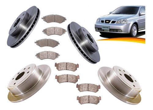 Kit Freno Chevrolet Optra 2004-2013 Delantero Y Trasero