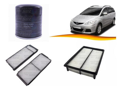 Kit Filtros Mazda 5 2.0 05-18 Aceite Aire Polen
