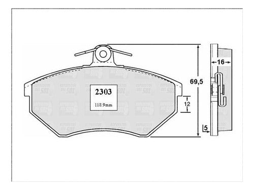 Pastilla Freno Delantero Seat Toledo 2.0 1993
