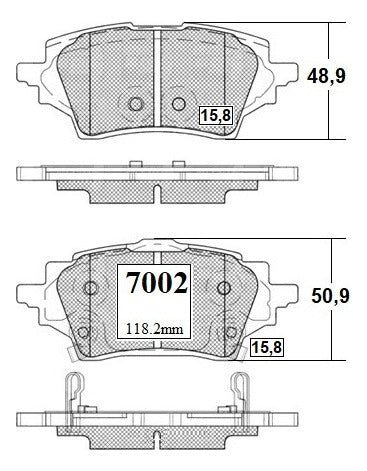 Pastilla Freno Trasero Toyota Corolla 1.8 2019