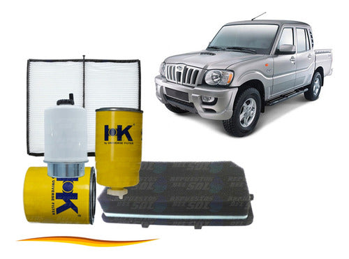 Kit Filtros Mahindra Pik Up 2.2 2011 2018 Aire Aceite Polen Pe