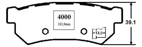 Pastilla Freno Trasero Chevrolet Optra 1.6 2011 2014