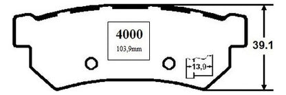 Pastilla Freno Trasero Chevrolet Optra 1.6 2011 2014