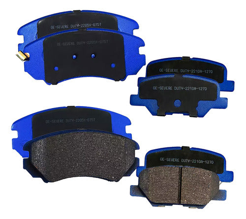 Kit Pastillas Delanteras + Traseras Freno Gtx Changan New Cs35 2023 2024