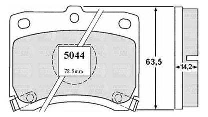 Pastilla Freno Delantero Kia Pride Pop 1.1 1993 2001