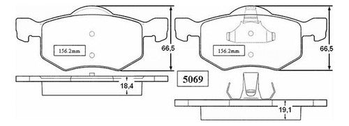 Pastilla Freno Delantero Ford Escape 2.0 2001 2004