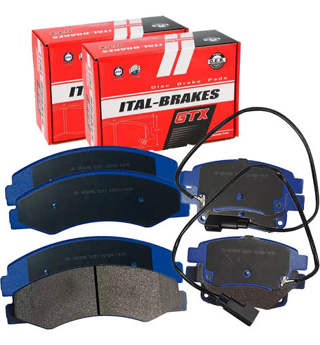 Kit Pastillas Delanteras + Traseras Freno Gtx Foton Ft Crew 2023 2024