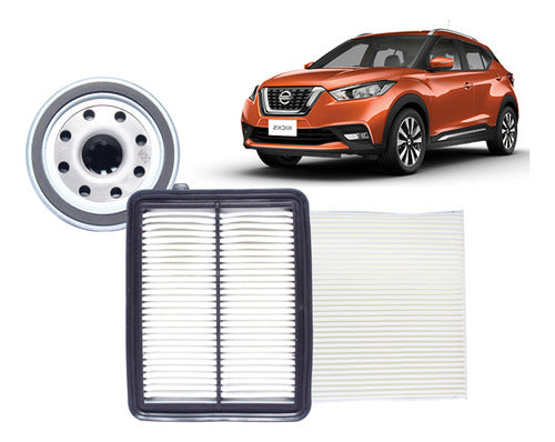 Kit Filtros Nissan Kicks 1.6 2017 2022 Aire Aceite Polen