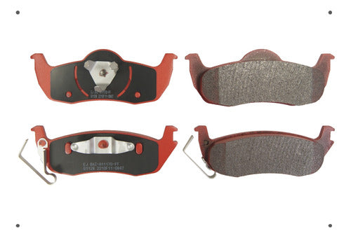 Pastilla Freno Ital Brakes Trasero Jeep Cherokee 2005 2010