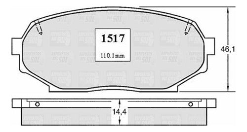 Pastilla Freno Delantero Mazda Miata 1.6 1992 1996