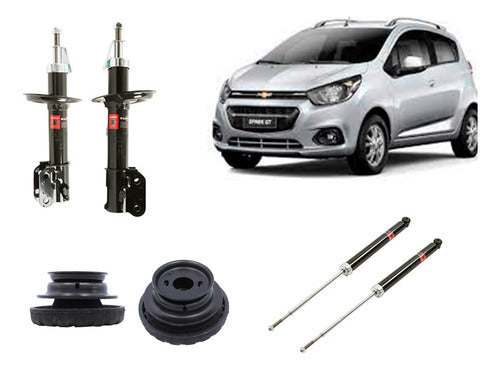Kit Suspension Delantero Trasero + Cazoletas Delantero Spark Gt 2010 2019