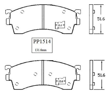 Pastilla Freno Delantero Mazda Premacy 2.0 2000 2004
