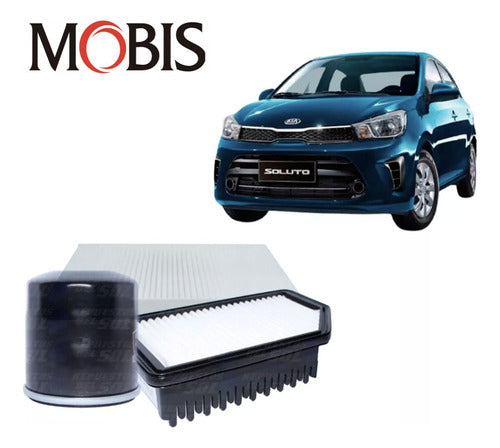 Kit Filtros Kia Soluto 1.4 2019 2022 Aire Aceite Polen
